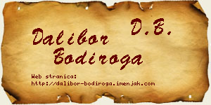Dalibor Bodiroga vizit kartica